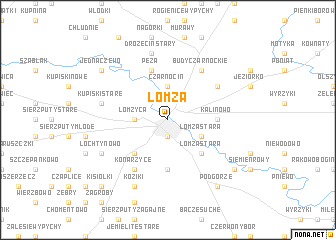 map of Łomża