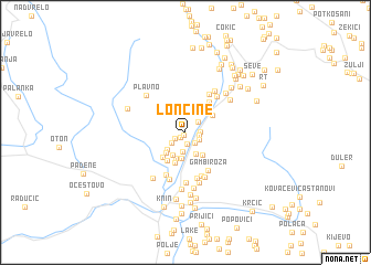 map of Lončine