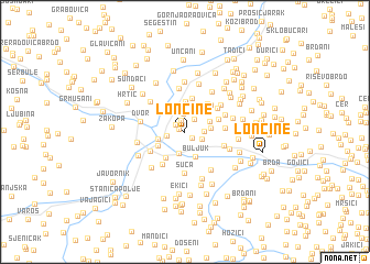 map of Lončine