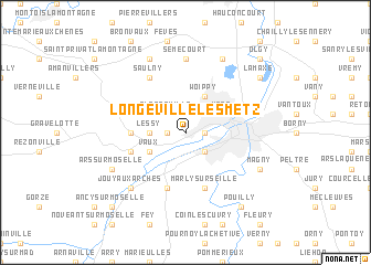 map of Longeville-lès-Metz