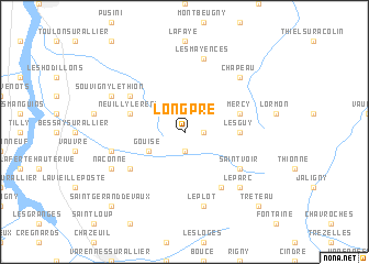 map of Long Pré