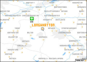 map of Long Whatton