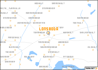 map of Lönsboda
