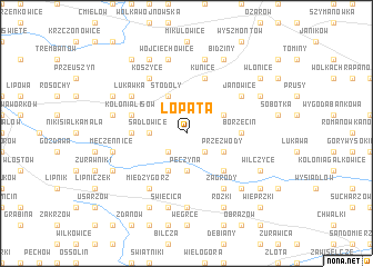 map of Łopata