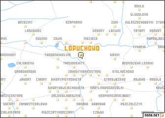 map of Łopuchowo