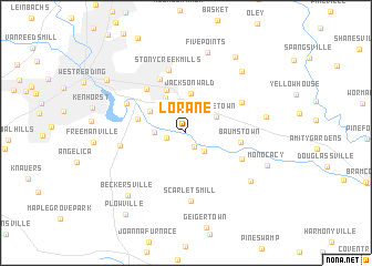 map of Lorane