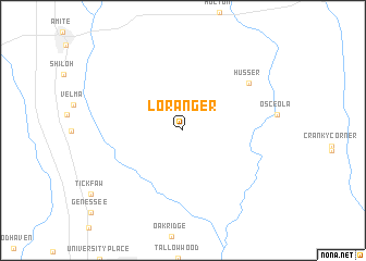 map of Loranger