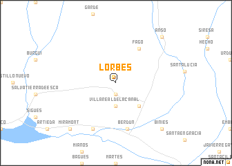 map of Lorbés