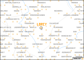 map of Lorcy
