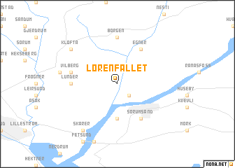 map of Lørenfallet