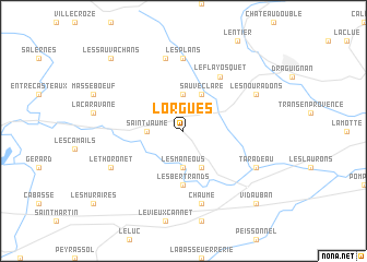 map of Lorgues