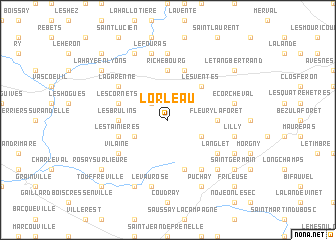 map of Lorleau