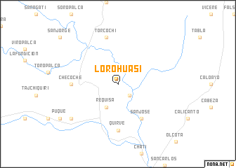 map of Loro Huasi