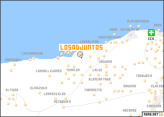 map of Los Adjuntos