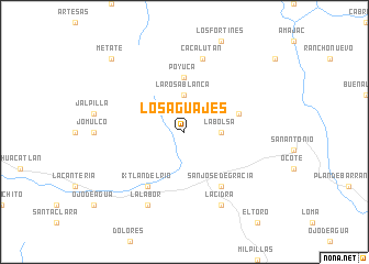 map of Los Aguajes