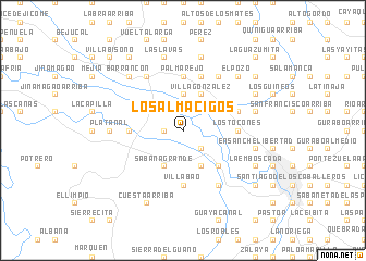 map of Los Almácigos