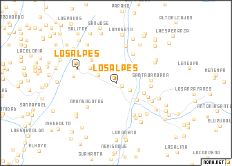 map of Los Alpes