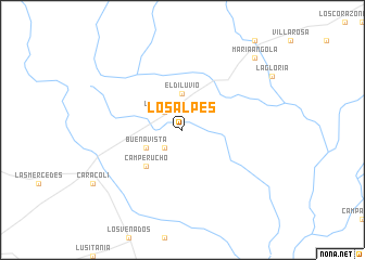 map of Los Alpes