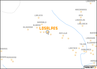 map of Los Alpes