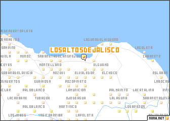 map of Los Altos de Jalisco