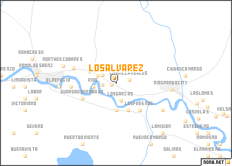 map of Los Alvarez