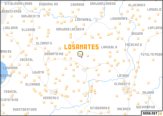 map of Los Amates