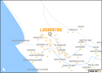 map of Los Amayas