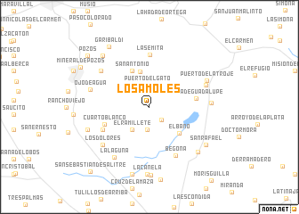 map of Los Amoles