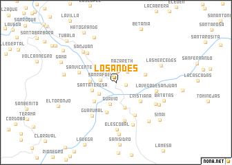 map of Los Andes