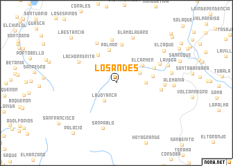 map of Los Andes