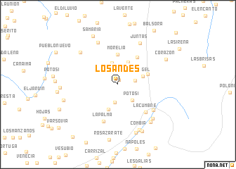map of Los Andes