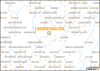 map of Los Anegadizos