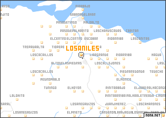 map of Los Añiles