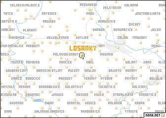map of Lošánky