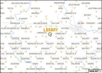 map of Lošany