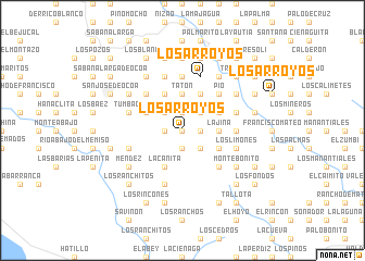 map of Los Arroyos