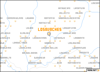 map of Los Avaches