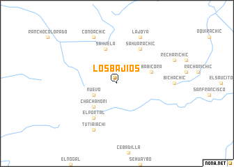 map of Los Bajíos