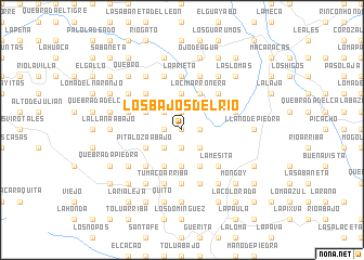 map of Los Bajos del Río