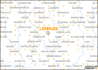 map of Los Bajos