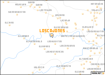 map of Los Cajones