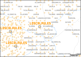 map of Los Calpules