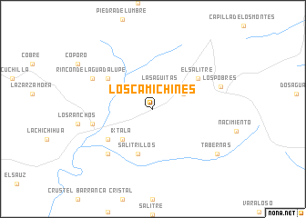 map of Los Camichines