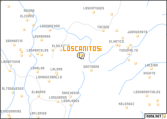 map of Los Cañitos