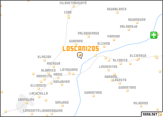 map of Los Cañizos