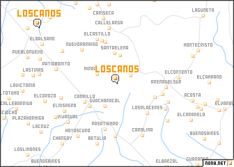 map of Los Caños