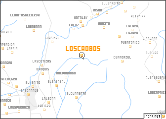 map of Los Caobos