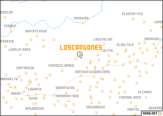 map of Los Cardones