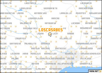 map of Los Casabes