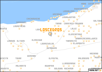 map of Los Cedros